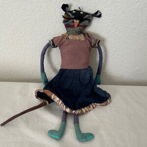 Rat Fabric Rag Doll Convertible Drawstring Purse Bag